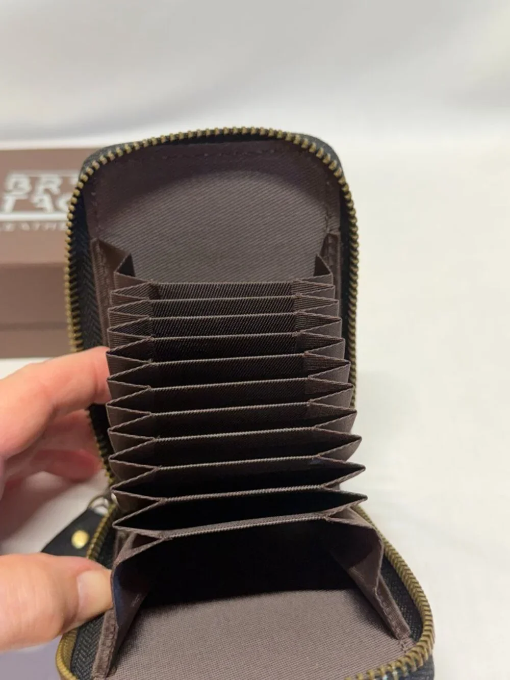 Brass Tacks Leathercraft Men's Cardholder Wallet Holds 12 cards
